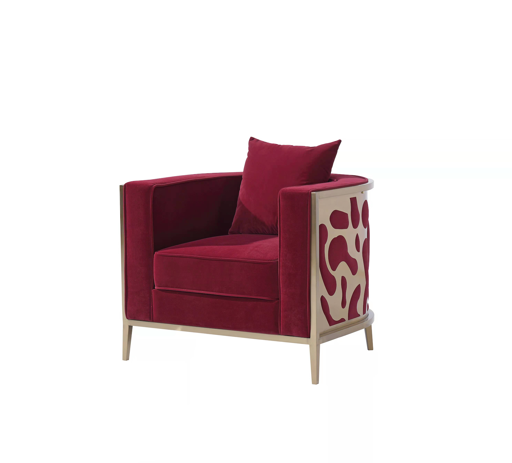 Accent chair online burgundy