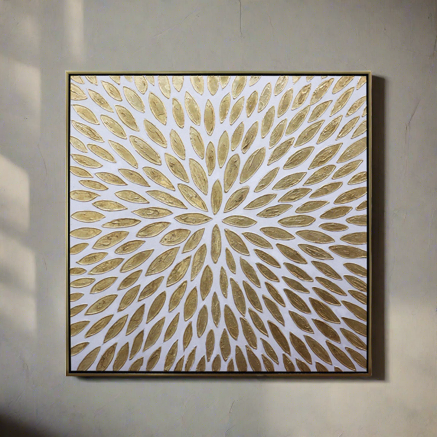 Starburst White and Gold Wall Art