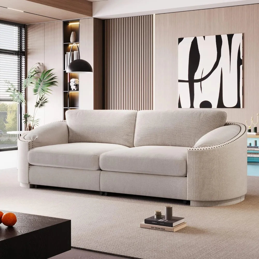 Kendall Beige Fabric Sofa