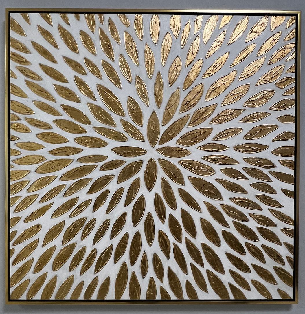 Starburst White and Gold Wall Art